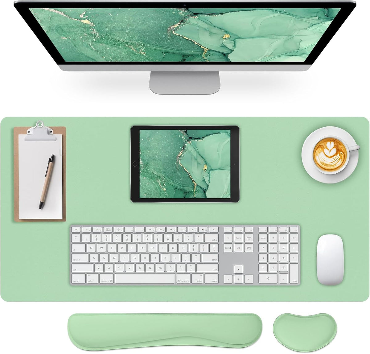 Mouse Pad and Keyboard Wrist Rest, 3-in-1 Keyboard and Mouse Pad by Meetcolor