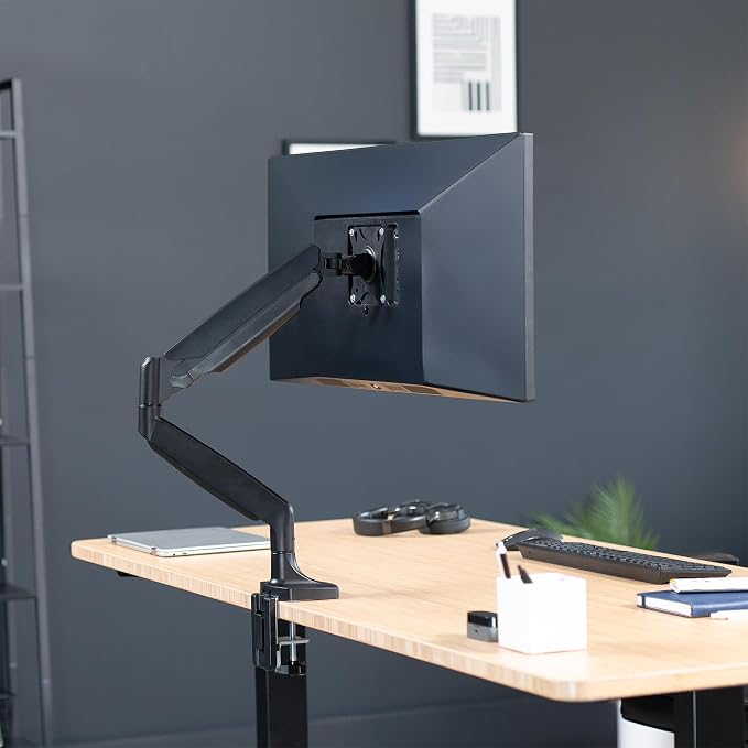 VIVO Premium Aluminum Heavy Duty Single Monitor Arm for Ultrawide Monitor up to 40 inches and 30 lbs, Desk Mount Stand, Pneumatic Height, Max VESA 100x100, Black, STAND-V110Q - Image 8
