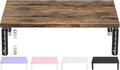 ECOLOVI Adjustable Wood Computer Monitor Stand Riser, Office Desk Organizer and Accessories for Monitor, Laptop, PC, Printer, Office Desk Accessories Workspace Organizer for Home Office Supplies, Brown by ECOLOVI