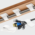 Cable Management Under Desk, 【Up to 15 Cord】【Enhanced Wire Holder】 Reusable Cord Organizer Holder, Adjustable Hook and Loop Cable Ties, Wire Clips Under Table Hider, 20 Pair(White) by Liveabetterlife