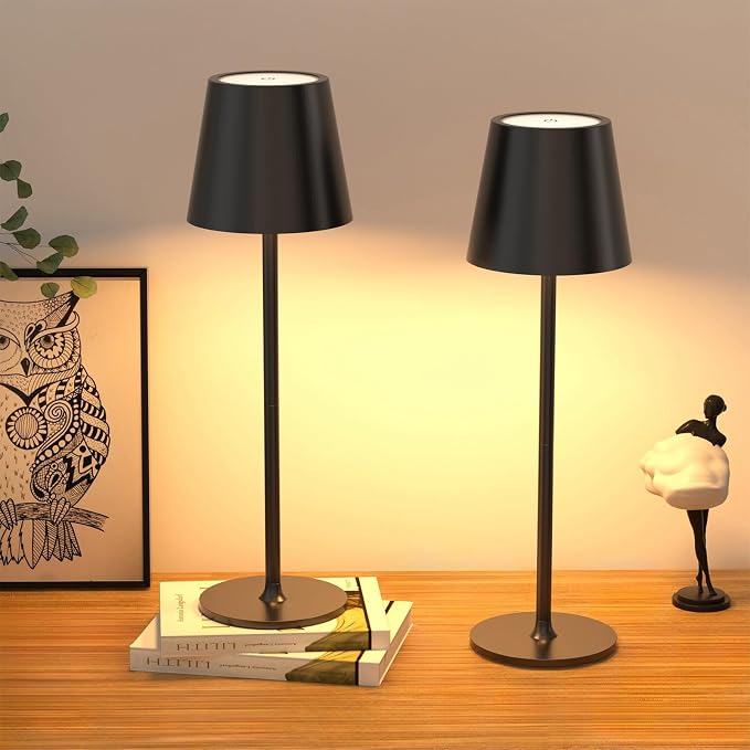JACKYLED Cordless Table Lamps Rechargeable, 3 Adjustable Height, 5000 Capactiy Operated, 3 Colors Smooth Dimming, Portable LED Waterproof Table Lamp for Dining, Bedroom, Outdoor (2 Pack) - Image 9