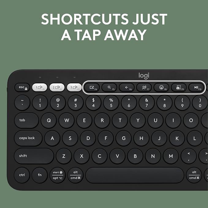 Logitech Pebble 2 Combo Wireless Keyboard and Mouse, Portable - Black | Quiet, portable, customizable, Logi Bolt, Easy-Switch, compatible with macOS, iPadOS, and Chrome - Image 5
