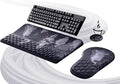 Ospelelf Ergonomic Mouse Pad and Keyboard Stand Wrist Rest Set, Memory Foam Comfort, Pain Relief for Typing, Office Desk Accessories, Map by OspelelfOfficeSupplies