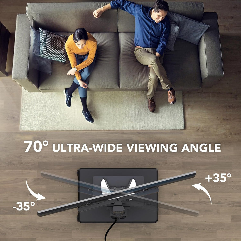 Mobile TV Stand with Power Outlets&Shelf, Floor Portable TV Stand with Wheels for 27-65Inch LCD LED OLED Flat/Curved Panel Screen, Swivel,Height Adjustable&Wood Base, RollingTV Cart Black - Image 4