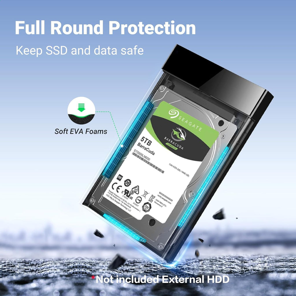 UGREEN 2.5" Hard Drive Enclosure USB 3.0 to SATA III Adapter,5Gbps - Image 4
