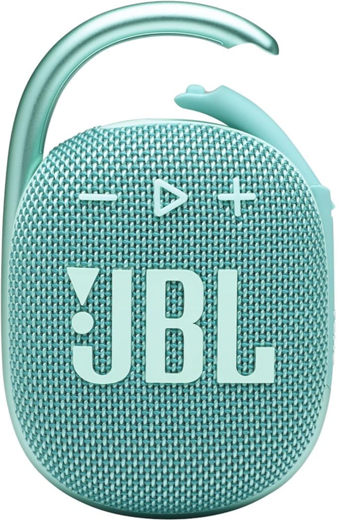 JBL Clip 4, Teal - Portable Bluetooth 5.1 Speaker - Up to 10 Hours of Play - Waterproof & Dust Resistant - Includes Noise & Echo-Canceling Speakerphone by JBL