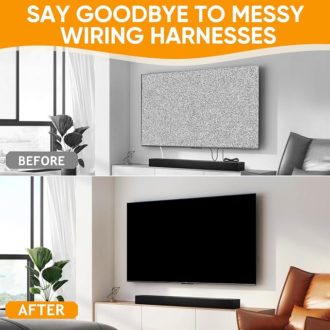 in Wall Cable Management Kit, Cord Hider for Wall Mounted TV - Includes Power & Low Voltage Cable Management - Image 2