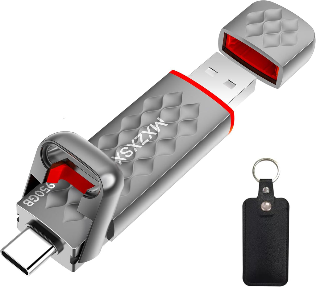 950GB External SSD Thumb Drive Up to 550MB/s USB Flash Drive,USB 3.2 + Type C, for iPhone 15/16/PS4/Android Phone/Tablet/Windows/Mac, Zinc Alloy Body by MXZXSX