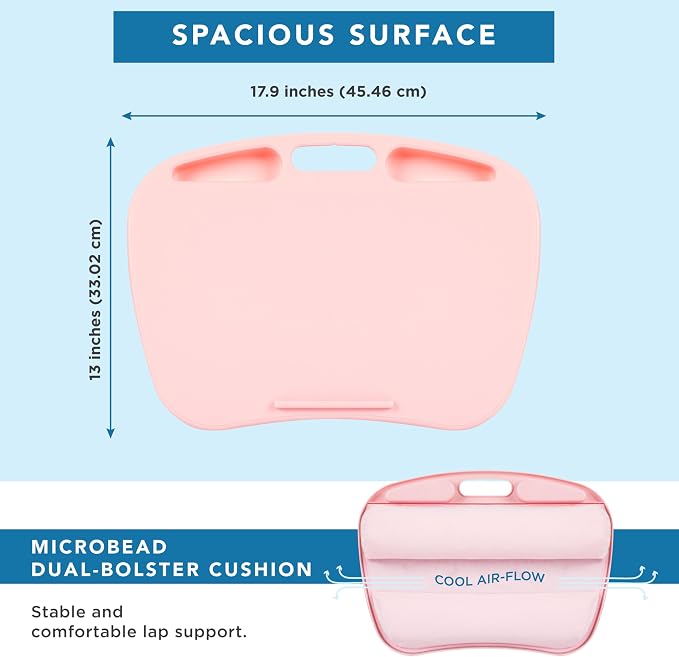 LAPGEAR MyDesk Lap Desk – Rose Quartz, Fits 15.6” Laptops - Image 5