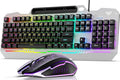 AULA Gaming Keyboard and Mouse,Wired 104-Key Mouse and Keyboard Combo Metal | Full Size Computer Keyboards with Number Pad,New Update Version,RGB Backlit Anti-Ghosting PC Keyboard for Laptop WinXP/7/8/10 by AULA