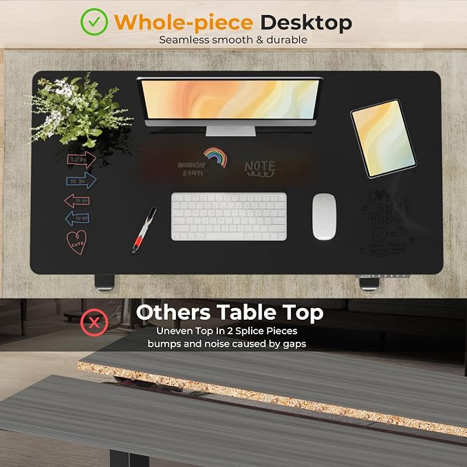 JOY worker Small Glass Standing Desk, 40" Electric Stand Up Desk on Wheels | 40" x 20" Black Height Adjustable Desk with Memory Controller & USB, Compact Computer Workstation for Home Office Walking Pad - Image 5