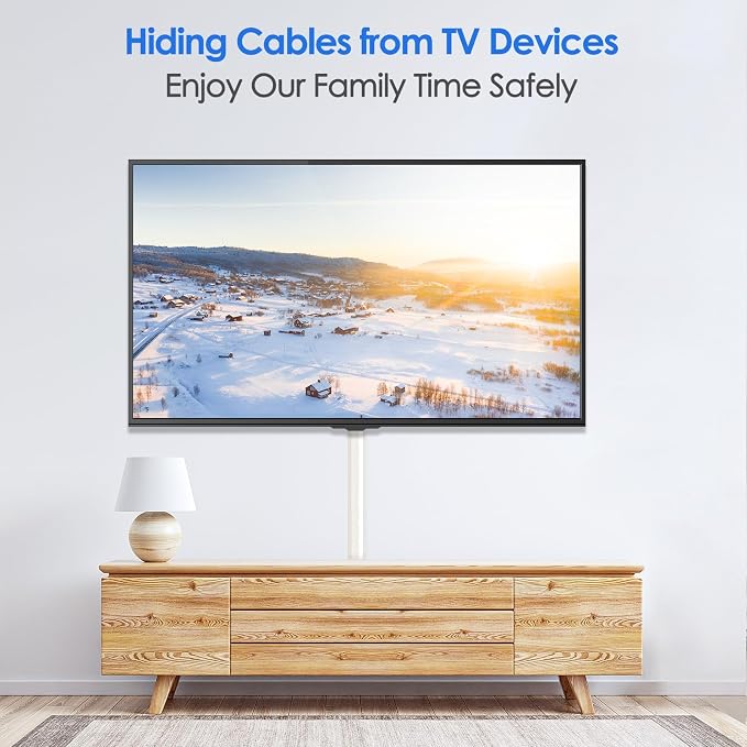 Yecaye TV Cord Hider, 125in Cord Cover, W1.18in H0.6in, Beige | Large Cable Hider, Wire Covers for 4 Cords, Cable Raceway Wire Hiders for TV on Wall, Cable Cover Cord Concealer - Image 6