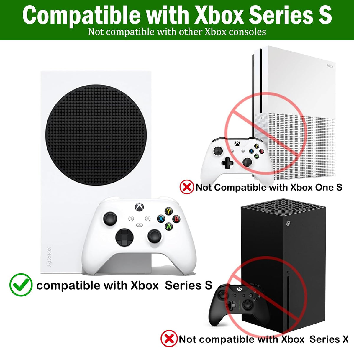 Wall Mount Kit for Xbox Series S,Steel Mount Includes Detachable Controller Holder and Headphone Stand （NOT for Xbox ONE S） - Image 2