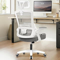 NEO CHAIR Office Desk Chair with Ergonomic High Back Mesh Headrest, Grey | Adjustable Headrest and Lumbar Support with Flip-Up Armrests Designed for Extended Sitting Comfort While Saving Space by NEOCHAIR