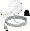 25W for MagSafe Wireless Charger: Magnetic Wireless Charging Pad for iPhone 17 16 15 14 & AirPods 4-2 Pro, Fast Portable Mag Safe Charger for Samsung Galaxy S26 S25 S24 (Included 45W Adapter) by Unknown