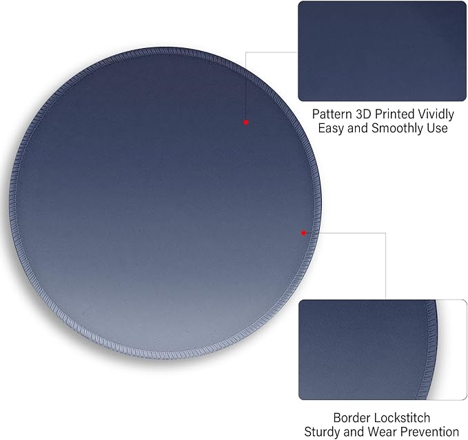Funny Work Mouse Pad, Small Round Mousepad for Desk, Laptop | Mini Travel Wireless Mice Pad for Computer, Office Accessories, Coworker Gifts, 8.6 x 8.6 inch - Image 5