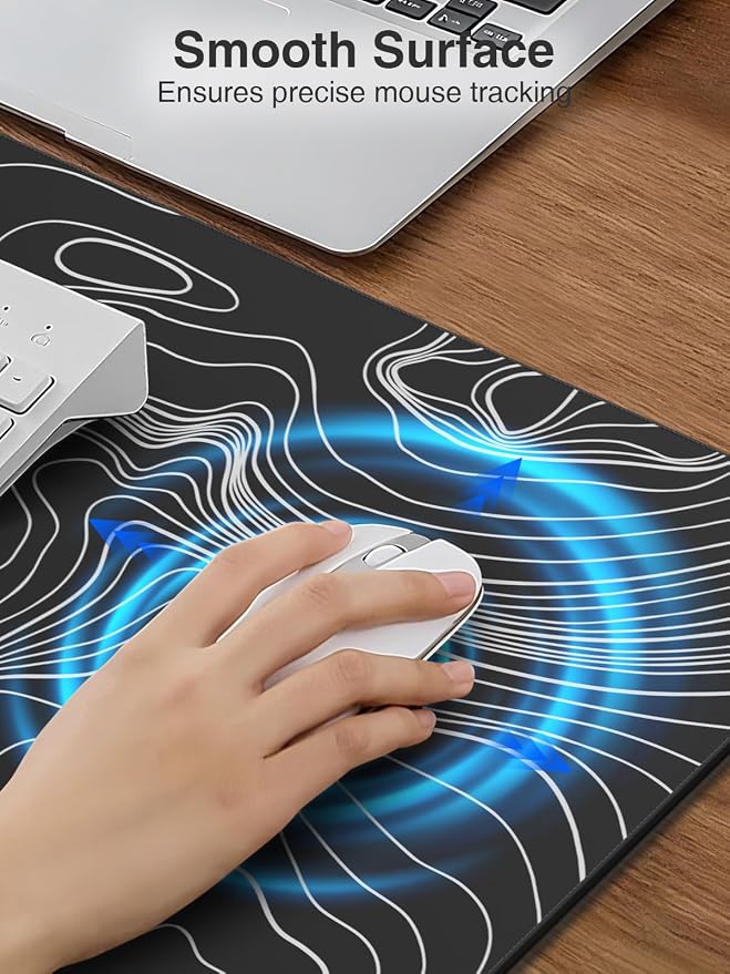 Magnetic Wireless Charging Mouse Pad, 31.5"x15.8" Large Desk Mat | Waterproof Mousepad, Smooth Glide, Stitched Edge, Non-Slip Rubber Base, Desk Pad Computer Keyboard Mat, No Adapter - Image 5