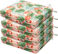 HARBOREST Outdoor Chair Cushions Set of 4, Water Resistant Patio Chair Cushions with Ties, Square Corner Outdoor Seat Cushions for Patio Furniture, 18.5"x16"x3", Flamingo by HARBOREST