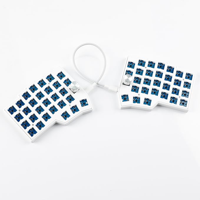 YMDK BORNE Knob Corne4×6 Layout 58 Keys Ergonomic Wired Hot-swap Split MX Mechanical Keyboard South RGB QMK Vial Programmable - Image 5