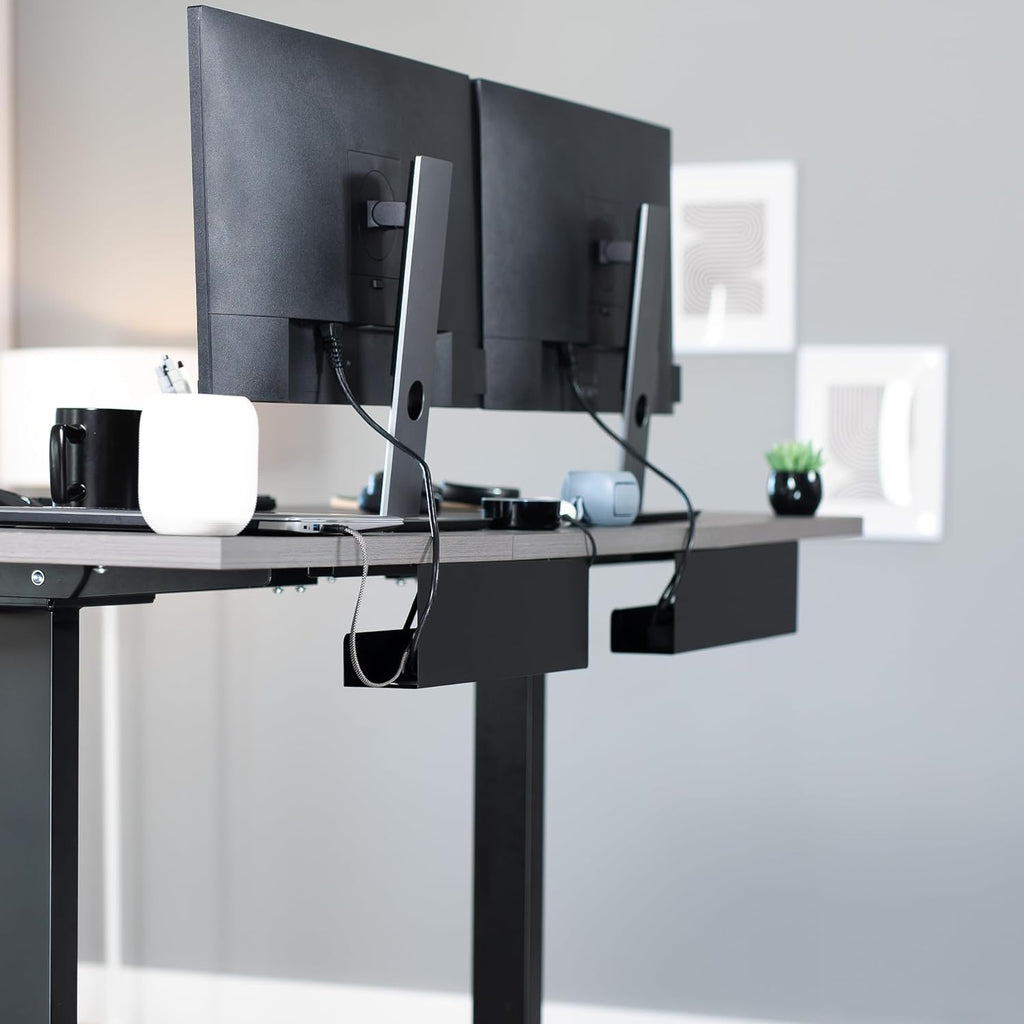 VIVO Extra Deep Under Desk Cable Management Tray, 16.5", 2 Pack - Image 2