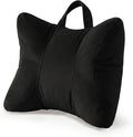 Lumbar Pillow for Car Seat and Office Chair, Classic Black | Ergonomic back support cushion with a removable, washable corduroy cover for driving, desk chairs, sofas and recliners by Ailuteie
