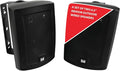 Dual Electronics LU63PB 6.5" 3-Way Indoor Outdoor Wired Speakers Pair | Weather & UV resistant, for patio, pool & garage, expansive stereo sound, easy setup, wired home speakers, black pair by DualElectronics