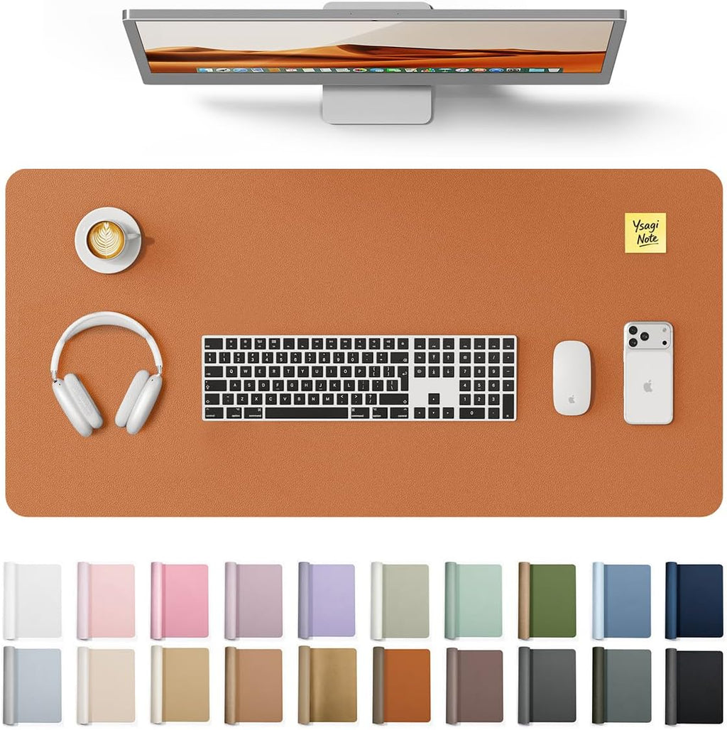 YSAGi Desk Protector&Blotter, Non-Slip Waterproof Leather Mouse Pad by YSAGi
