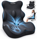Office Chair Cushion with Back Support, Wide Memory Foam Ergonomic Design by Campolesis