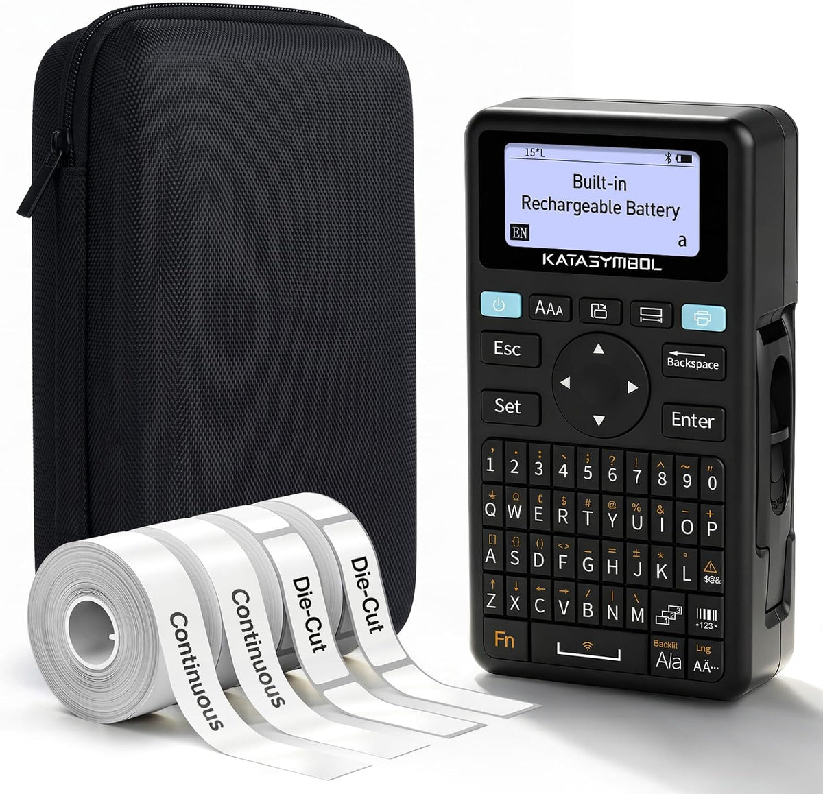 SUPVAN E11 Keyboard & Bluetooth Label Maker with 4 Tapes & Case by SUPVAN