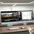 ONEMIX LED Desk Lamp with Clamp, 42-Inch 4-Panel Light for Dual Monitors | 1800 Lumens, 4 Adjustable Panels, 5 Color Temps, 5 Brightness Levels, Remote, Timer, Flicker-Free for Home Office by DeskLamp