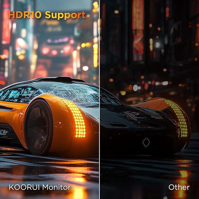 KOORUI 25 inch Curved Gaming Monitor 240Hz FHD 1080P, 1500R 1ms Display | Adaptive Sync, 90% DCI-P3, Eye Care, HDMI×2 and DP, VESA Mount, Tilt, FPS Gaming, Esports Players, Competitive Gaming - Image 11