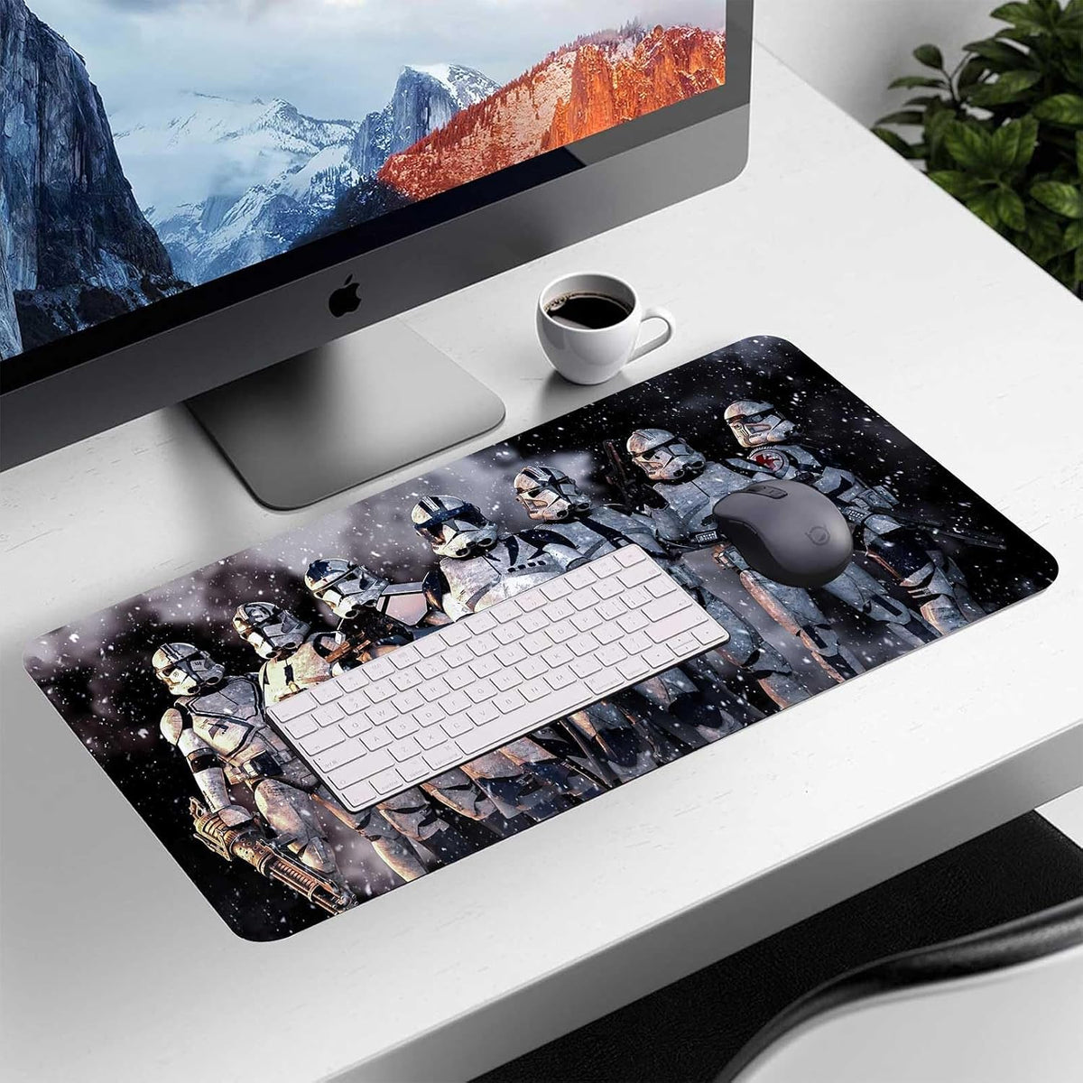 Extra Large Gaming Mouse Pad Design Desk Pad XXL,Mousepad with Non-Slip Rubber Base & Stitched Edges Mouse Mat,Portable Desk Mat for Computer Keyboard Mice Laptop and PC,31.5X15.7 inches - Image 6