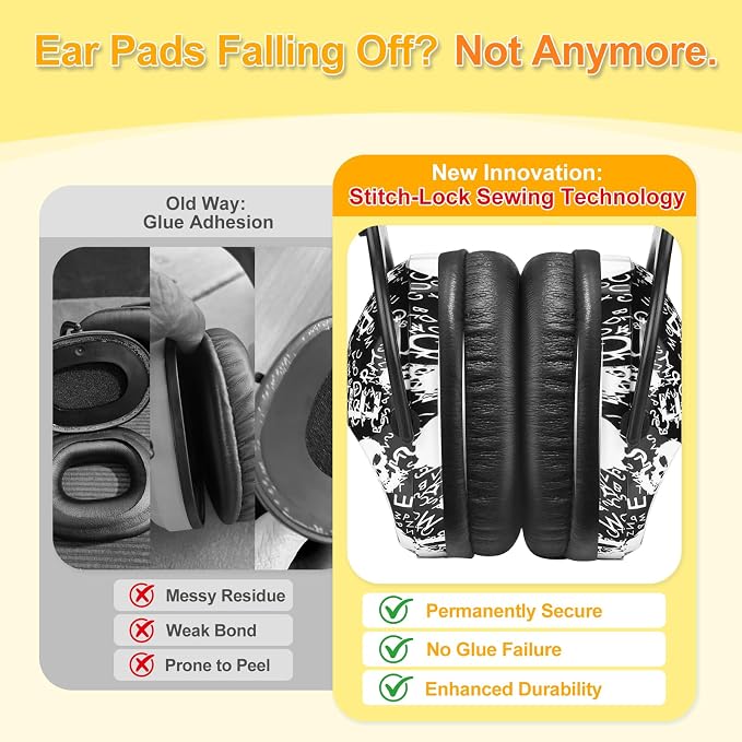 ZOHAN EM030 Kids Ear Protection, Noise Cancelling Headphones Ear Muffs for Autism Sensory, Safety Noise Reduction Hearing Protection for Monster Truck/Concerts/Fireworks/Air Shows - Image 2