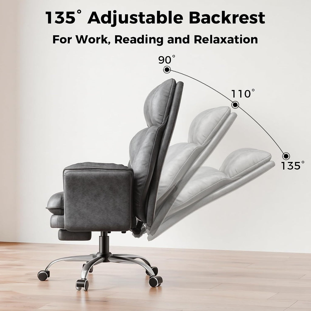 Big and Tall Office Chair, Flip Armrests for Pets & Cross Legged Sitting - Image 5