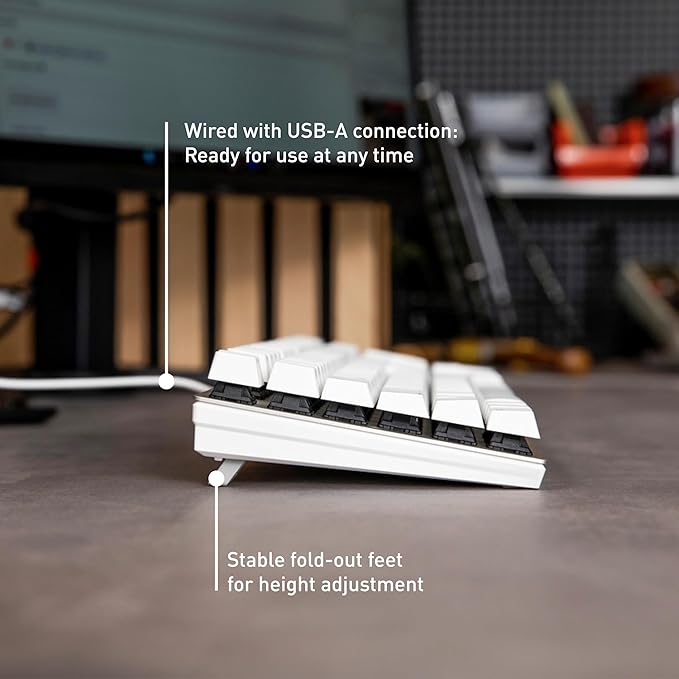 Cherry KC 200 MX Wired Mechanical Office Keyboard MX2A Silent RED Switches | Modern Design, Aluminum Surface, USB-A Connection, Black/Bronze, Quiet Keys - Image 6