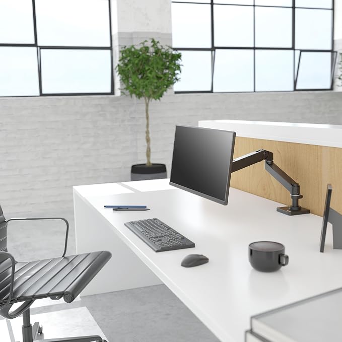 Ergotron – Upgraded LX Pro Premium Monitor Arm, Single Monitor Desk Mount – fits Flat Curved Ultrawide Computer Monitors up to 34 Inches, 4 to 22 lbs, VESA 75x75mm or 100x100mm – Matte Black - Image 3