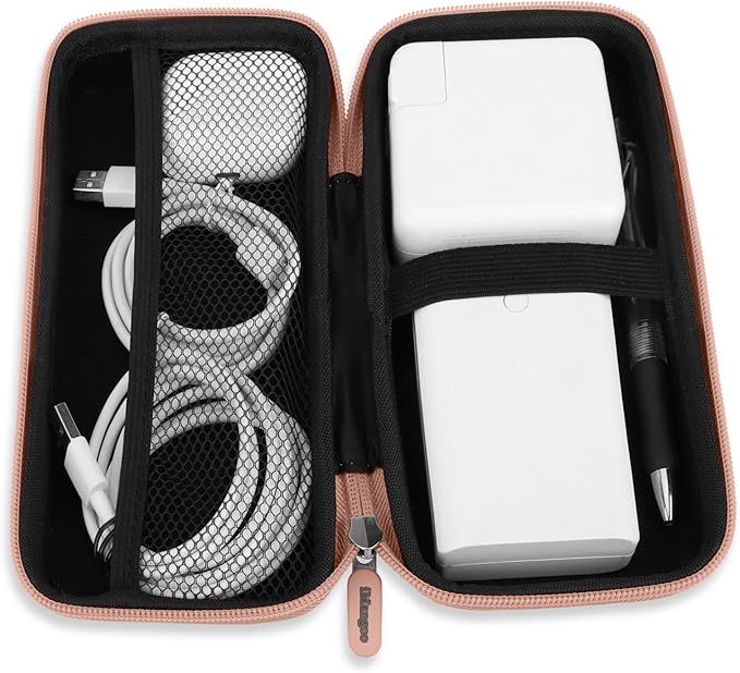 iMangoo Travel Essential Electronics Organizer Charger Case Carrying Pouch | 8.5x4.5x2" Power Bank Tech Accessories Protective Storage Shockproof Portable Purse Men Women School Office Trips Must Have - Image 4