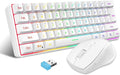 Snpurdiri 2.4G 60% Wireless Gaming Keyboard and Mouse Combo (White) | Include Small Wireless Gaming Keyboard, Ergonomic Design Mini Wireless Mouse by Snpurdiri