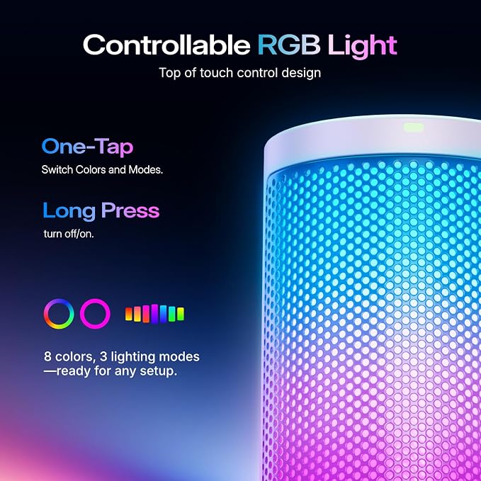 MAONO DGM20 USB Gaming Microphone for PC with Clear Voice & RGB Lighting | Noise Reduction, Tap-to-Mute, Gain Control and Plug & Play for Discord, Streaming, Podcasting, Chat and PS5/PS4 Gaming - Image 6