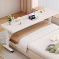 Over Bed Table with Wheels for Small Single Beds, Height Adjustable by Quvex