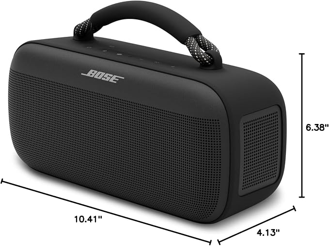 Bose SoundLink Max Bluetooth Speaker - Portable Wireless Party Speaker, IP67 Waterproof, Rope Handle, Up to 20 Hours of Playtime, USB-C, Built-in 3.5mm AUX Input, Black - Image 7