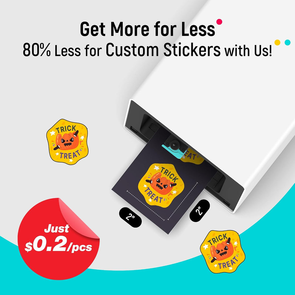 Liene PixCut S1 Color Sticker Printer & Cutting Machine - All-in-One Sticker Maker for DIY Crafts, Custom Labels & Gifts. Thermal Dye-Sublimation Photo Printer, 300 DPI, Precise AI Auto-Cutting - Image 5