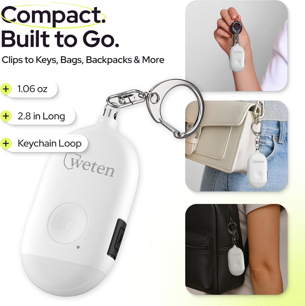 Personal Alarm Keychain for Women Self Defense, 130dB Loud Siren, 2 Pack - Image 5