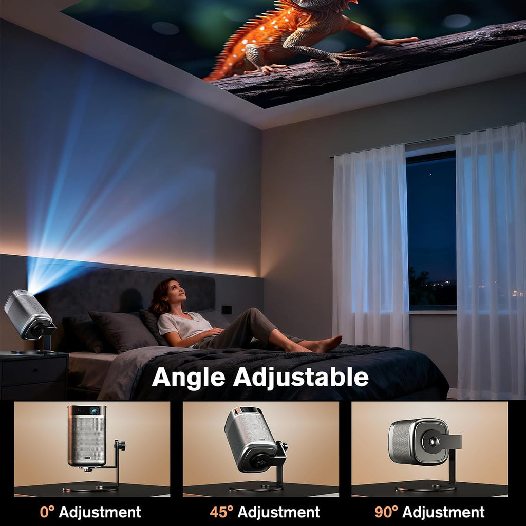 DAWASAPAT Projector Stand Table, Desktop Mount 360° Adjustable with 1/4" Screw, Projector Bracket Holder with Cable Ties for Indoor/Outdoor/Office (Black) - Image 4