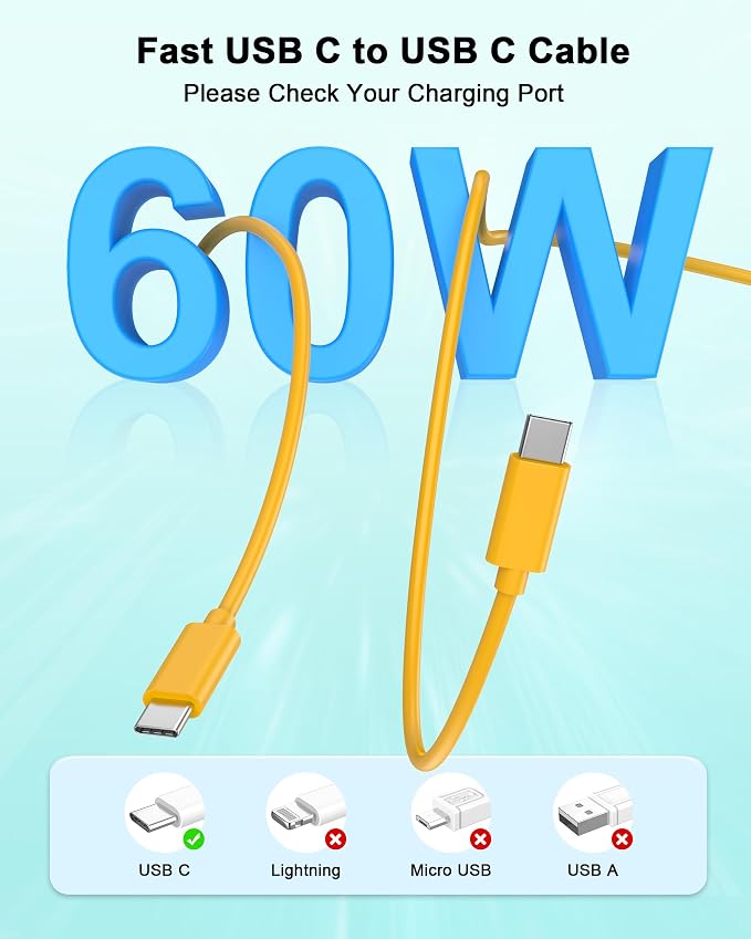 iPhone 17 16 15 Charger Fast Charging 10FT, 20W USB C Charger Block & Cable | 2Pack [Apple MFi Certified] 20W Type C Charger & 10FT Long Type C Charging Cord for iPhone 17/17 Pro/17 Pro Max/16 15 Pro Max - Image 6