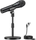 FIFINE AmpliTank TANK2 USB/XLR Dynamic Microphone for Podcast Recording | Studio Desktop Mic with Mute Button, Height-Adjustable Stand, Windscreen for Vocal, Streaming, Voice Over, Black by FIFINE