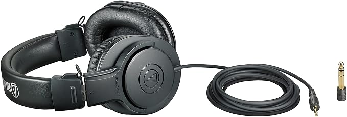 Audio-Technica ATH-M20x Professional Studio Monitor Headphones, Black - Image 4