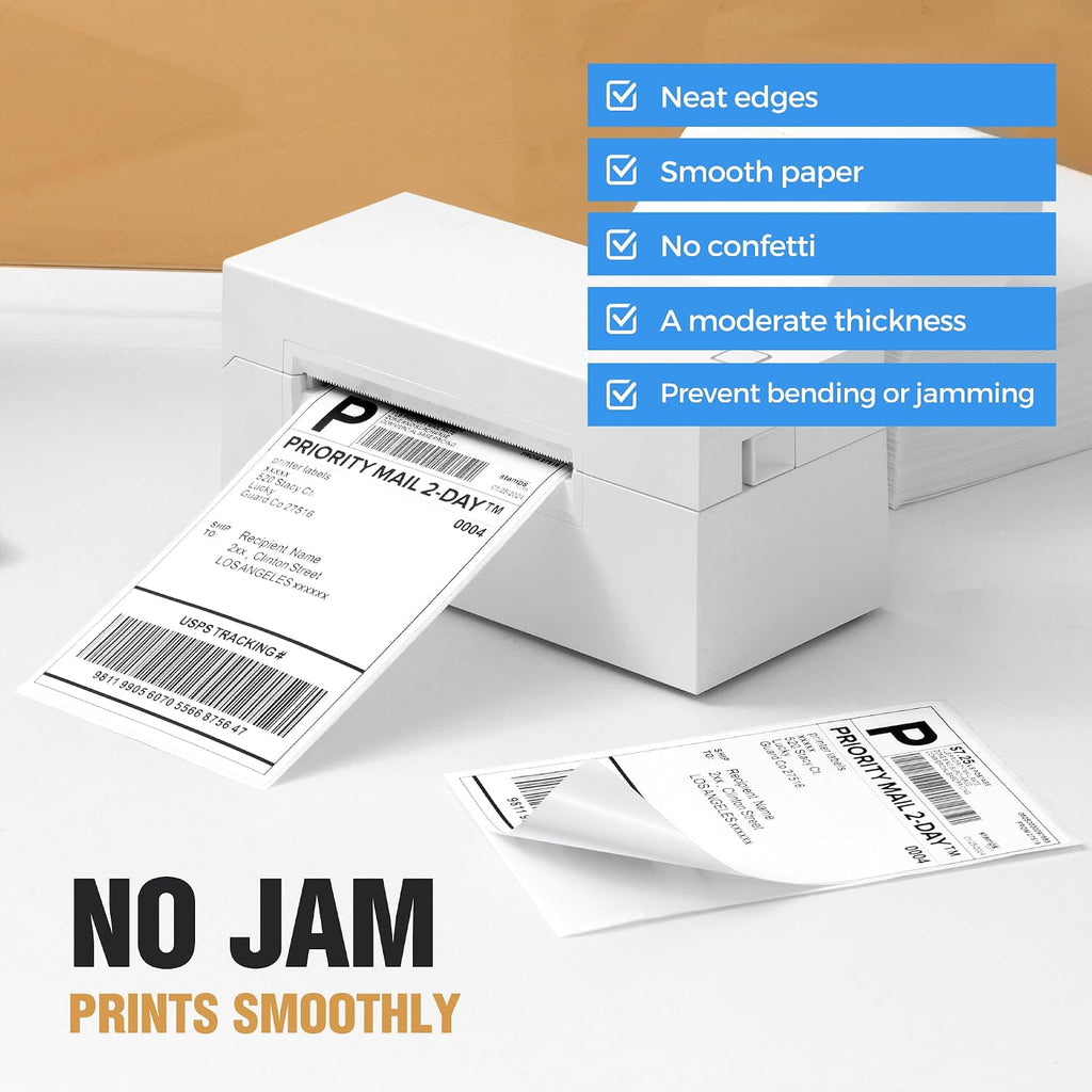 Fanfold 4" x 6" Direct Thermal Labels 4000 Thermal Printer Paper 8 Stacks Shipping Labels - Image 8