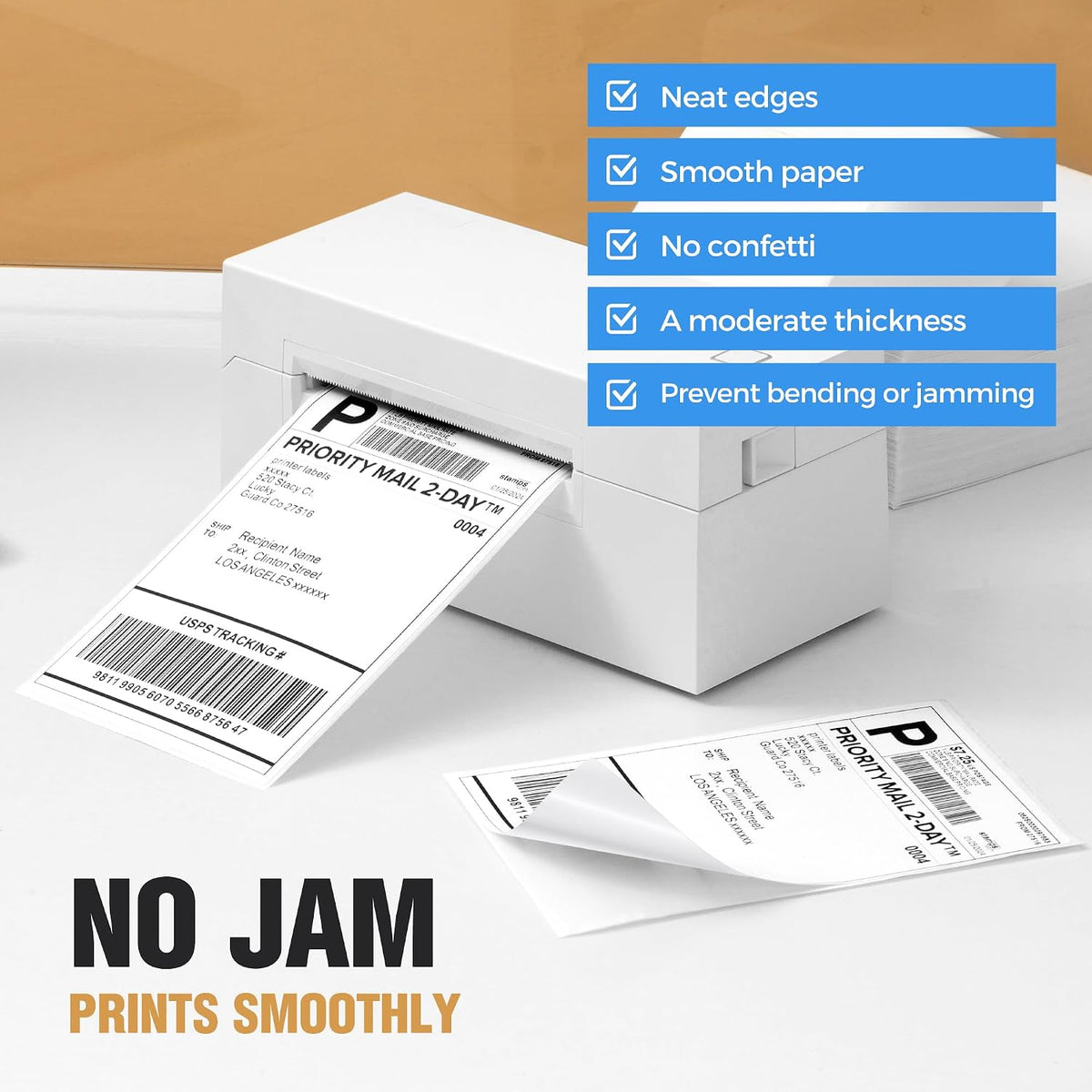 Fanfold 4" x 6" Direct Thermal Labels 4000 Thermal Printer Paper 8 Stacks Shipping Labels - Image 8