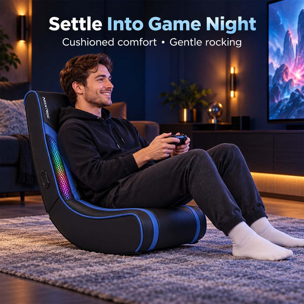 Folding Rocking Gaming Floor Chair No Wheels, Video Game Rocker Chair , - Image 3